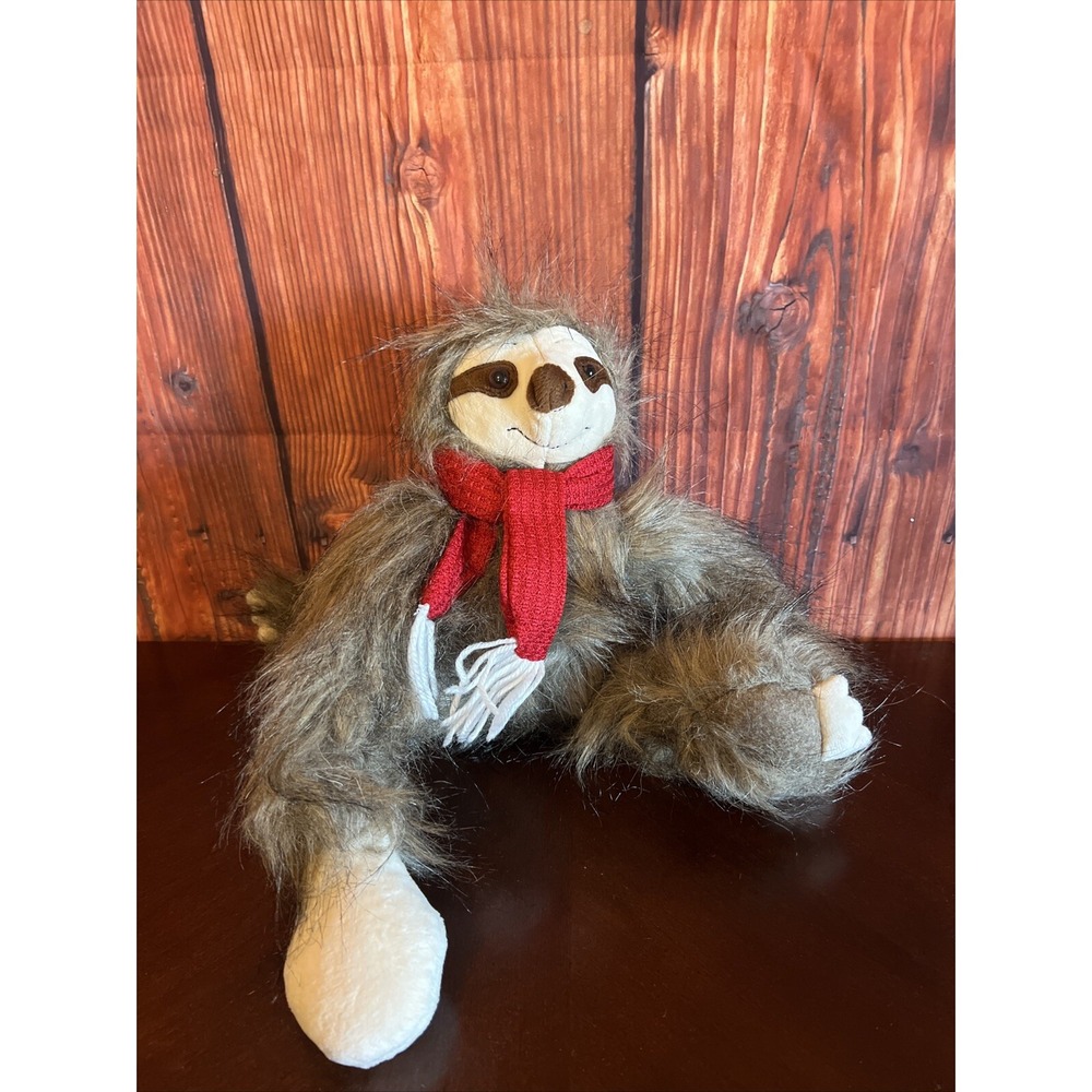 Bright Ideas Sloth Plush Christmas W Scarf Stuffed‎ Animal Holiday
